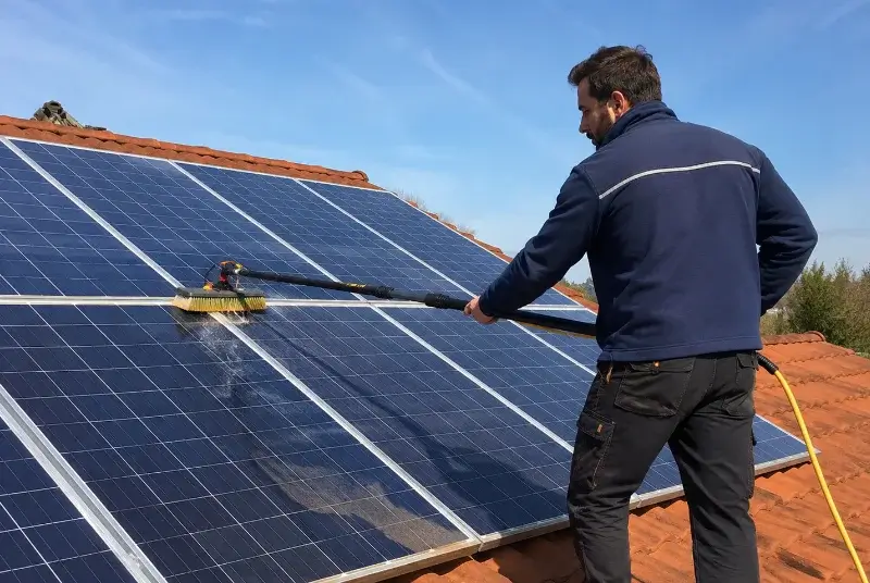 Nettoyage et entretien de panneaux solaires à Grand-Brassac